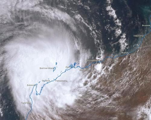 Cyclone Mitchell Approaches Pilbara Coast – Residents Urged to Shelter